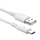 Data kabl KONFULON DL49, 2.4A, USB na Type C beli 1m - 215581