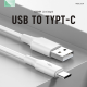 Data kabl KONFULON DL49, 2.4A, USB na Type C beli 1m - 215581