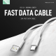 Data kabl KONFULON DL49, 2.4A, USB na Type C beli 1m - 215581