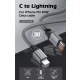Data kabl LDNIO LC442I 30w, Type C na iPhone Lightning sivi 2m - 215601