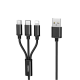 Data kabl REMAX Gition RC-131 3u1 za iPhone Lightning/Micro USB/Type C crni 1m - 75860