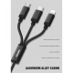 Data kabl REMAX Gition RC-131 3u1 za iPhone Lightning/Micro USB/Type C crni 1m - 75860