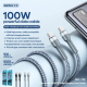 Data kabl REMAX Fast charging 100W PD RC-172 Type C na Type C srebrni 1m - 91484
