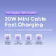 Data kabl REMAX Ledy PD 65W Fast Charging RC-C022 C-C beli 0.3m - 207830