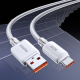 Data kabl REMAX RC-025 lcy Series Fast Charging 6A, 66W, USB na Type C, 1.2m beli - 214336