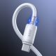 Data kabl REMAX RC-025 lcy Series Fast Charging 6A, 66W, USB na Type C, 1.2m beli - 214336