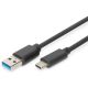 DIGITUS Kabl USB-C na USB-A DB-300136-010-S, 1m, crna - DB-300136-010-S