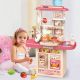 ECO TOYS Dečija kuhinja sa zvučnim efektima i dodacima, roze - 65T-2