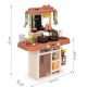ECO TOYS Kuhinja za decu sa 42 elementa, braon - HC483304