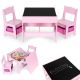 ECO TOYS Set dečji sto sa tablom za pisanje i stolice, roze - ZKC-1B