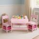 ECO TOYS Set dečji sto sa tablom za pisanje i stolice, roze - ZKC-1B