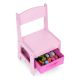 ECO TOYS Set dečji sto sa tablom za pisanje i stolice, roze - ZKC-1B