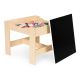 ECO TOYS Set dečji sto sa tablom za pisanje i stolice, svetlobraon - ZKC-1C