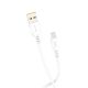 DENMEN Kabl D08V Micro USB data 3,6A 1m, bela - 1360220