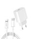 DENMEN Punjač DC06L Type C 20W 3,6A Fast + Lightning, bela - 1360233