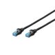 DIGITUS DK-1512-010/BL patchcord kabl 5e U/UTP CCA 1m crni - DG007