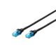 DIGITUS DK-1512-030/BL patchcord kabl 5e U/UTP CCA 3m crni - DG015