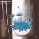 DELTA LINEA Uramljena slika Blue flower 50x50 cm - DL505044