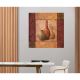 DELTA LINEA Uramljena slika Tople zemljane boje 2 50x50 cm - DL5513