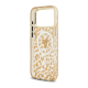 Maska za iPhone 17 Pro Max/ 18 Pro Max braon Guess IML Leopard Glitter Triangle MagSafe - EP3236193