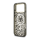 Maska za iPhone 17 Pro Max/ 18 Pro Max Guess IML Leopard Glitter Triangle MagSafe crna - EP3236196