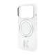Maska za iPhone 17 Pro/ 18 Pro Karl Lagerfeld IML Ring Stand 360 Kameo Metal Magsafe transparent - EP3236220