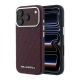 Maska Karl Lagerfeld Grained Allover Logo Metal Elongated Magsafe iPhone 17 Pro/ 18 Pro bordo - EP3235746