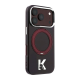 Maska za iPhone 17 Pro/ 18 Pro burgundy Karl Lagerfeld IML Ring Stand 360 Kameo Metal Magsafe - EP3236154