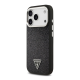 Maska za iPhone 17 Pro Case Guess Glitter Triangle Logo MagSafe crna - DRO622628