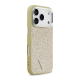 Maska za iPhone 17 Pro Guess Glitter Triangle Logo MagSafe zlatna - DRO622630