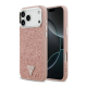 Maska za iPhone 17 Pro Max Guess Glitter Triangle Logo MagSafe pink - DRO622633