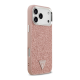 Maska za iPhone 17 Pro Max Guess Glitter Triangle Logo MagSafe pink - DRO622633