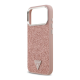 Maska za iPhone 17 Pro Max Guess Glitter Triangle Logo MagSafe pink - DRO622633