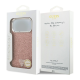 Maska za iPhone 17 Pro Max Guess Glitter Triangle Logo MagSafe pink - DRO622633