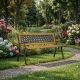 MULTIGARDEN Drvena baštenska klupa sa rešetkastim naslonom 126×51 cm - - EP3003400