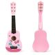 ECO TOYS Drvena gitara za decu sa metalnim žicama pink - EP2751955