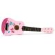 ECO TOYS Drvena gitara za decu sa metalnim žicama pink - EP2751955