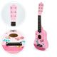 ECO TOYS Drvena gitara za decu sa metalnim žicama pink - EP2751955