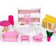 ECO TOYS Drvena kućica za lutke na 3 sprata - 8209-1-1-1-1