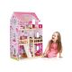 ECO TOYS Drvena kućica za lutke sa nameštajem i LED svetlom - HM006391
