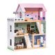 ECO TOYS Drvena kućica za lutke na 3 sprata i nameštajem - W06A413E