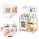 ECO TOYS Drvena kuhinja za decu sa dodacima, bela/braon - TK040A-WHITE