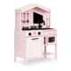 ECO TOYS Drvena kuhinja sa rernom i dodacima, roze - PLK563P