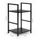 MODERNHOME Drvena polica sa dva nivoa, loft black - CWJ302448 B