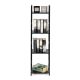 MODERNHOME Drvena polica sa metalnim loft okvirom, 4 nivoa, crna - - EP3003367