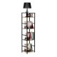 MODERNHOME Drvena polica sa metalnim loft okvirom, 4 nivoa, u boji hrasta - - EP3003364