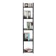 MODERNHOME Drvena polica sa metalnim okvirom u loft stilu, 5 nivoa, crna- - EP3003385