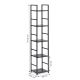 MODERNHOME Drvena polica sa metalnim okvirom u loft stilu, 5 nivoa, crna- - EP3003385
