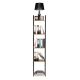 MODERNHOME Drvena polica sa metalnim okvirom u loft stilu, 5 nivoa, u boji hrasta - - EP3003382