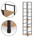 MODERNHOME Drvena polica sa metalnim okvirom u loft stilu, 5 nivoa, u boji hrasta - - EP3003382